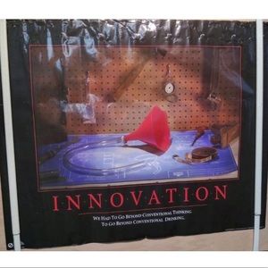 INNOVATION The Beer Pong Poster Art Print 2005 POSTER-SERVICE #8090 Rare VHTF